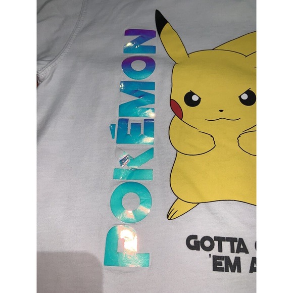 Pokemon T Shirt Boy’s Size 8 Pikachu Anime White T Shirt - Zara Tee - Picture 2 of 5
